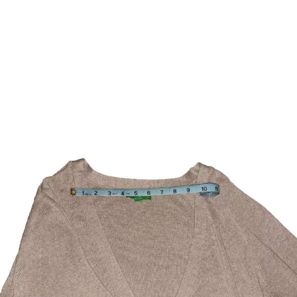 Dip Light Brown V-neck Botton Front Knit Cardigan Size Large B27#14 - Picture 5 of 8